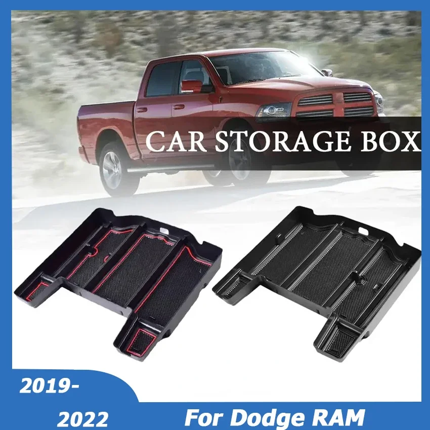 For Dodge RAM 1500 2500 3500 2019-2022 Car Interior Armrest Storage Box Tray Glove Box Center Console Organizer Container