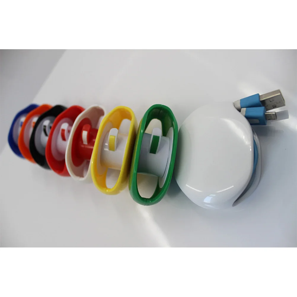 

Portable Roll-up Cable Organizer Durable PC ABS Automatic Take-up Telescopic Box Earphone Data Travel Home Use