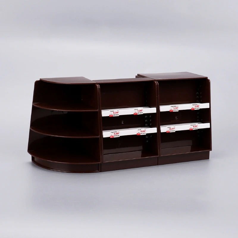 Dollhouse Miniature Supermarket Empty Shelf Mini Display Stand Storage Rack Model Toy Decor