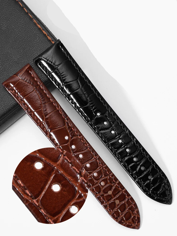 For Constantin Genuine Leather Watchband, Male and Female Inheritance Art Master Series Pin Buckle VC Watch Strap 18mm 20mm 22mm