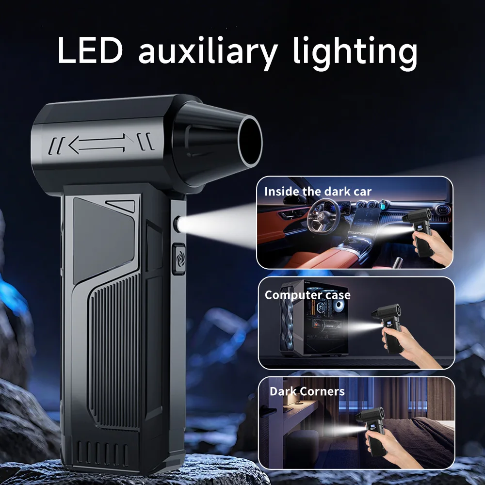 【2025 جديد】مروحة نفاثة لاسلكية محرك بدون فرش منفاخ هواء توربو لتنظيف السيارة مع شاشة LED رقمية للاستخدام الخارجي المحمول