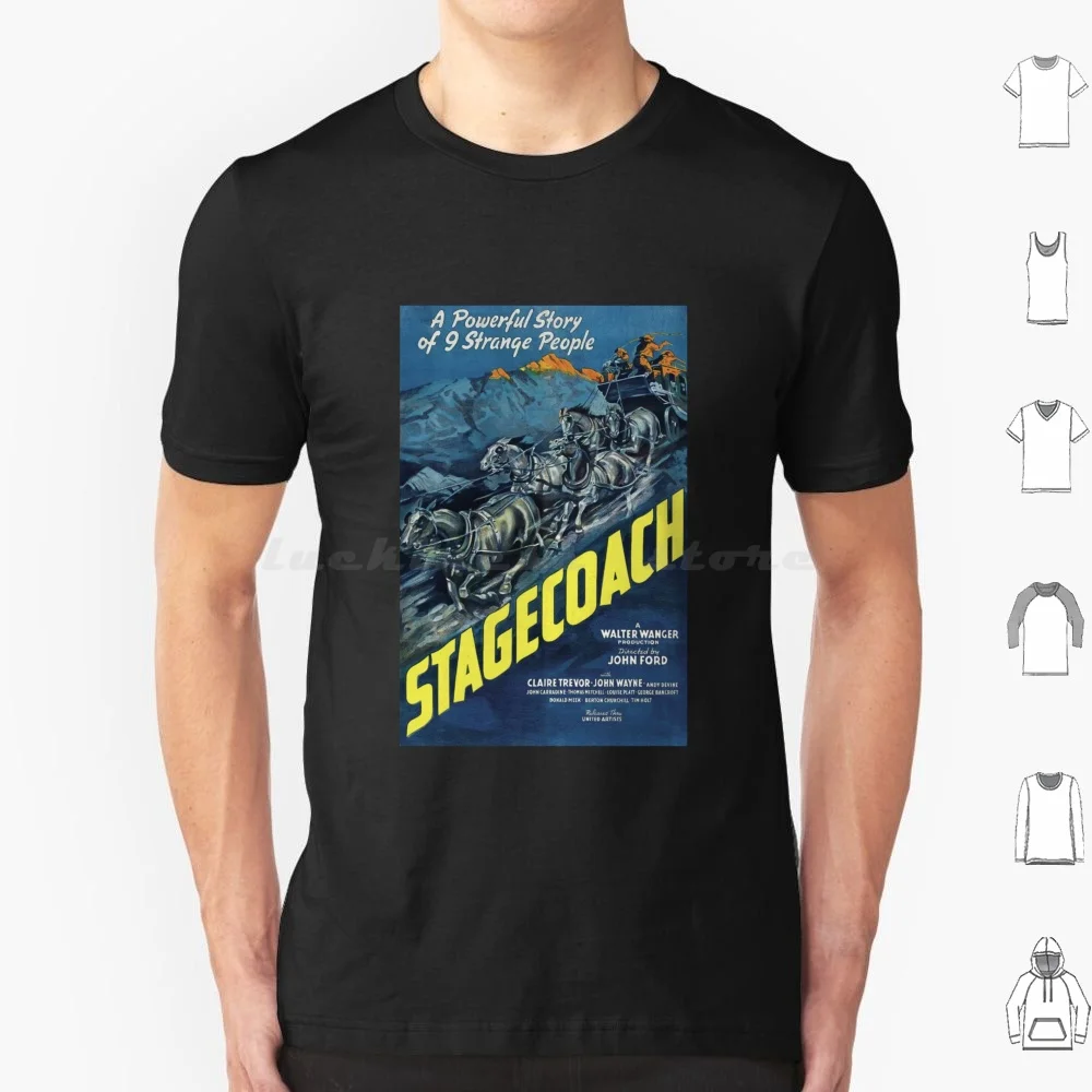 Camiseta 6xl de algodón, camiseta genial de John Movies, películas clásicas, John Wayne, The Diligence, la leyenda, películas de Hollywood, cine, cinemania