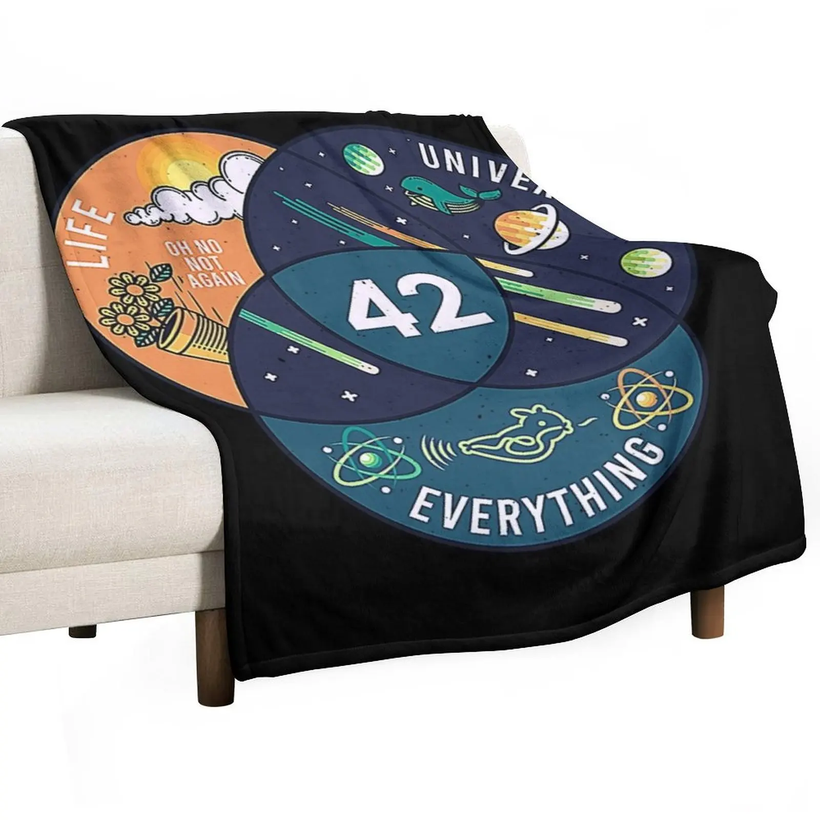 42 Answer to Life Universe and Everything Throw Blanket Luxury Shaggy Designers Sofa Blankets