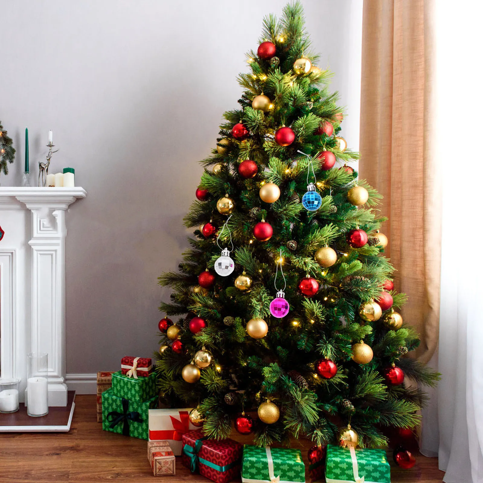 

12Pcs Christmas Tree Ball Ornaments Hanging Decorations Xmas Indoor Holiday Party Supplies Festive Balls Christmas Balls