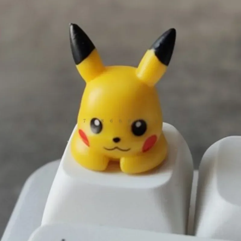 DIY personal isierte Pokemon Pikachu Gengar Togepi Keycaps transparente rosa herzförmige Keycaps mechanische Tastatur Kirsche MX Achse