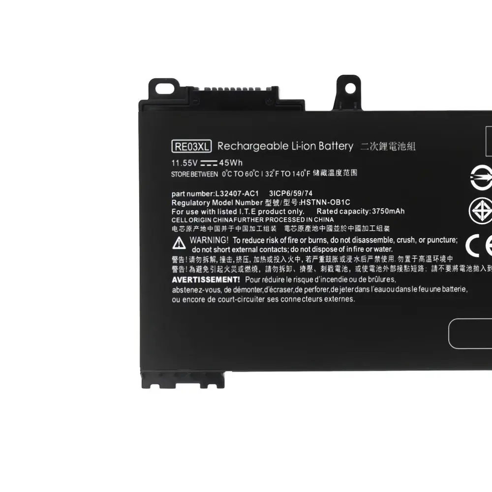 NEW RE03XL Laptop Battery For HP ProBook 430 440 445 450 455 G6 Series HSTNN-DB9N HSTNN-UB7R L32407-2B1 L32407-2C1 RF03XL