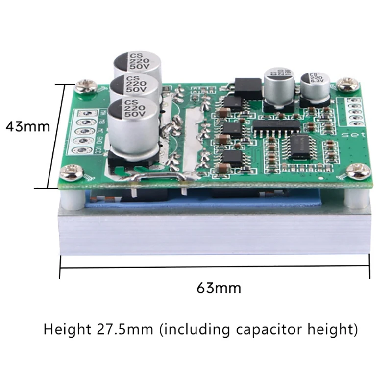 500W DC 12-36V Brushless Motor Speed Controller Hall Free Motor Driver Board High Power Foward Reverse Speed Regulator Module