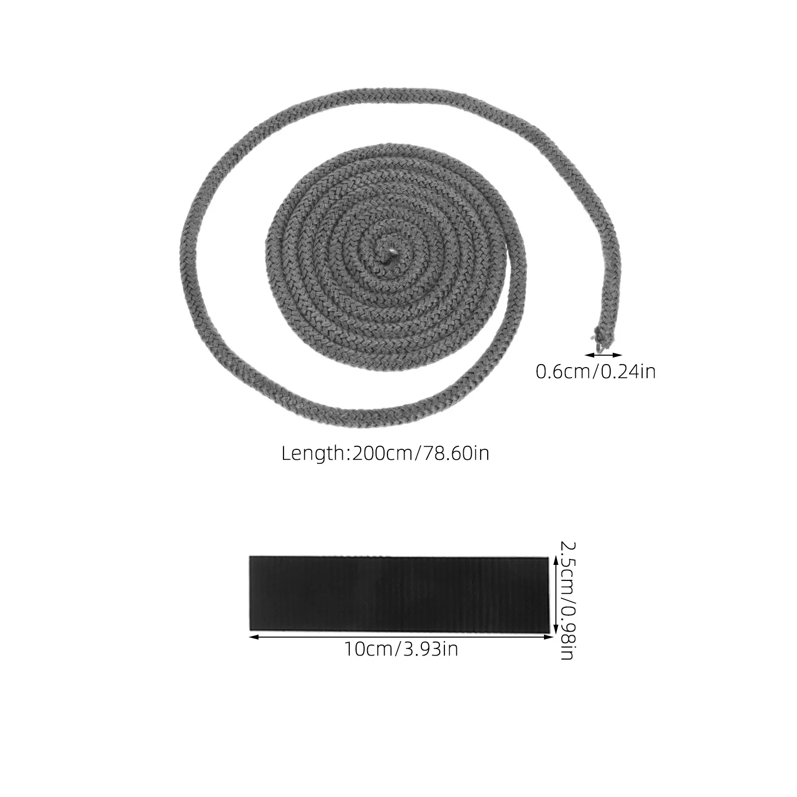 1 Roll Hoge Temp Glasvezel Kachel Deur Afdichtingstouw Brandwerende Koord voor Houtkachel Haard Ketel Pakking Afdichting Strip Vervanging