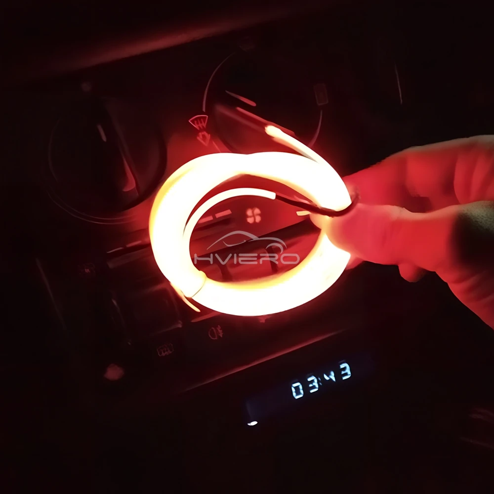 Heißer Verkauf 1/2/3/5M Auto Innen Beleuchtung LED Tür Streifen Dekoration Girlande Draht seil Rohr Linie Flexible Neon Lampen Bar USB Stick – Detail 6
