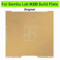 Original Bambulab H2D Build Plate PEI Textured Thickened Steel Plate 350x320mm Print Size For Bambu Lab H2D Accessories 3d Parts