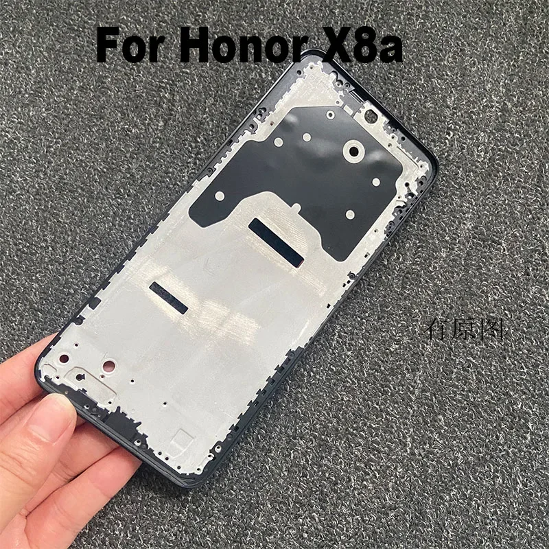 Huawei Honor X8a 용 전면 베젤 중간 프레임 하우징, LCD 지원 거치대 후면 플레이트 섀시 교체 CRT-LX1 CRT-LX2 CRT-L