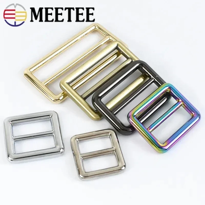 10Pcs 16/20/26/32/38/50mm Tri-Glide Slider Adjust Metal Buckles for Backpack Web Strap DIY Bag Belt Leather Craft Accessories