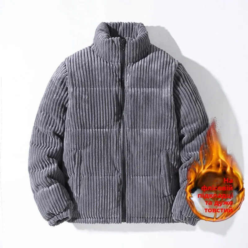 Thiened Corduroy Jaet for Men Autumn Winter Faionable Cotton Clothes Retro Corduroy Men's Jaet Youth Casual Sle