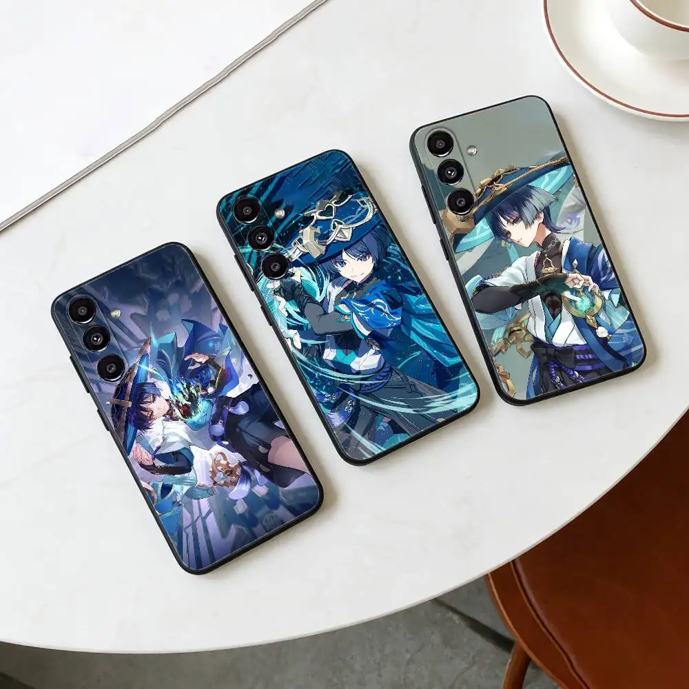 S-Scaramouche Genshin Impact Phone Case For Samsung Galaxy A20,21s,22,31,32,52,53,72,73,80,91 Soft Black Shell