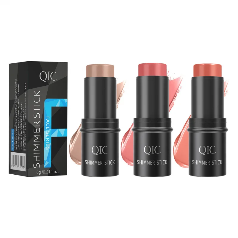 

QIC Shimmer Stick: Multi-Use Highlighter Cheeks, Eyes, and Lips - Long-Lasting Glow