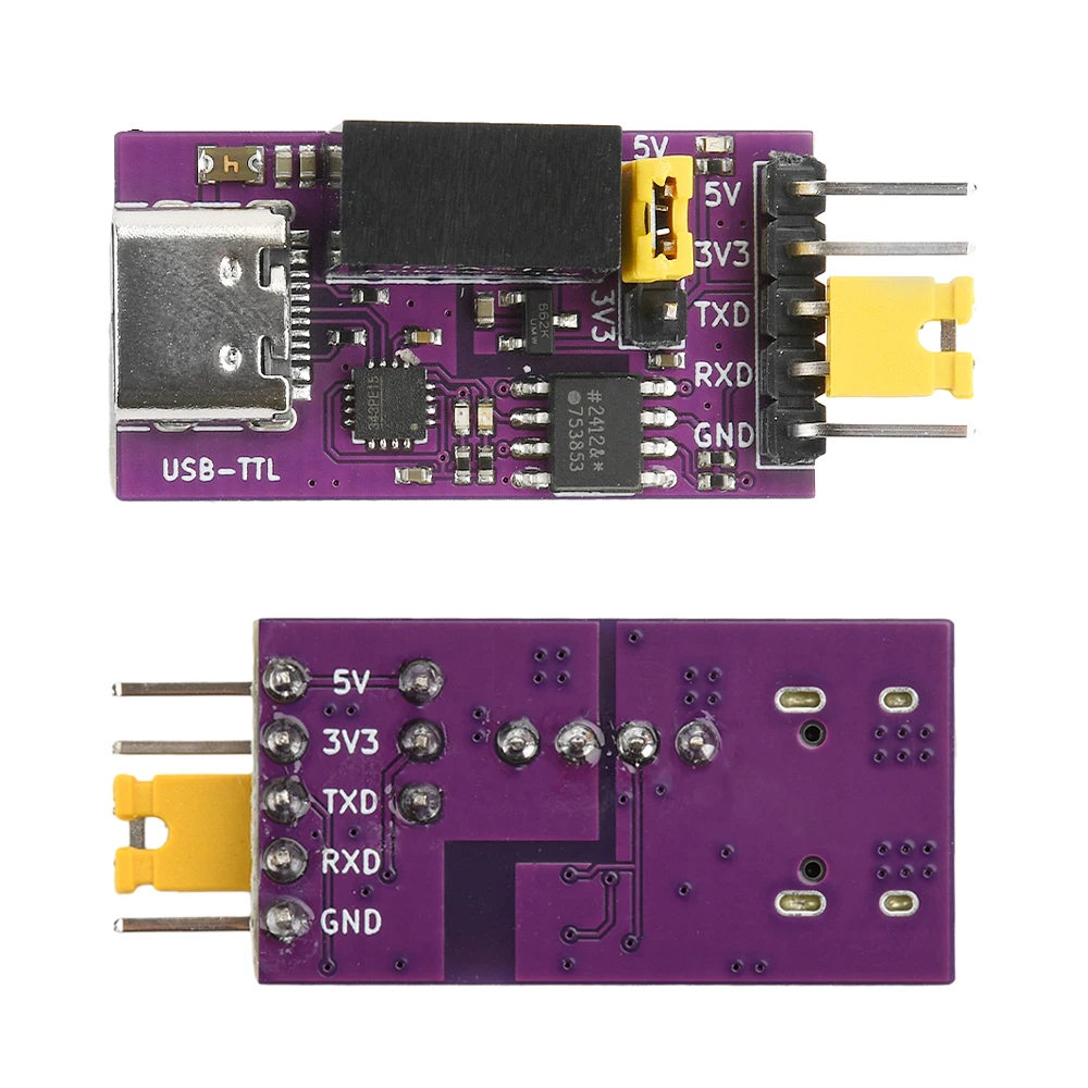 CH343 Isolated USB to TTL DC 3.3V/5V Serial Port Isolated Communication 6Mbps UART Downloader Module Type C