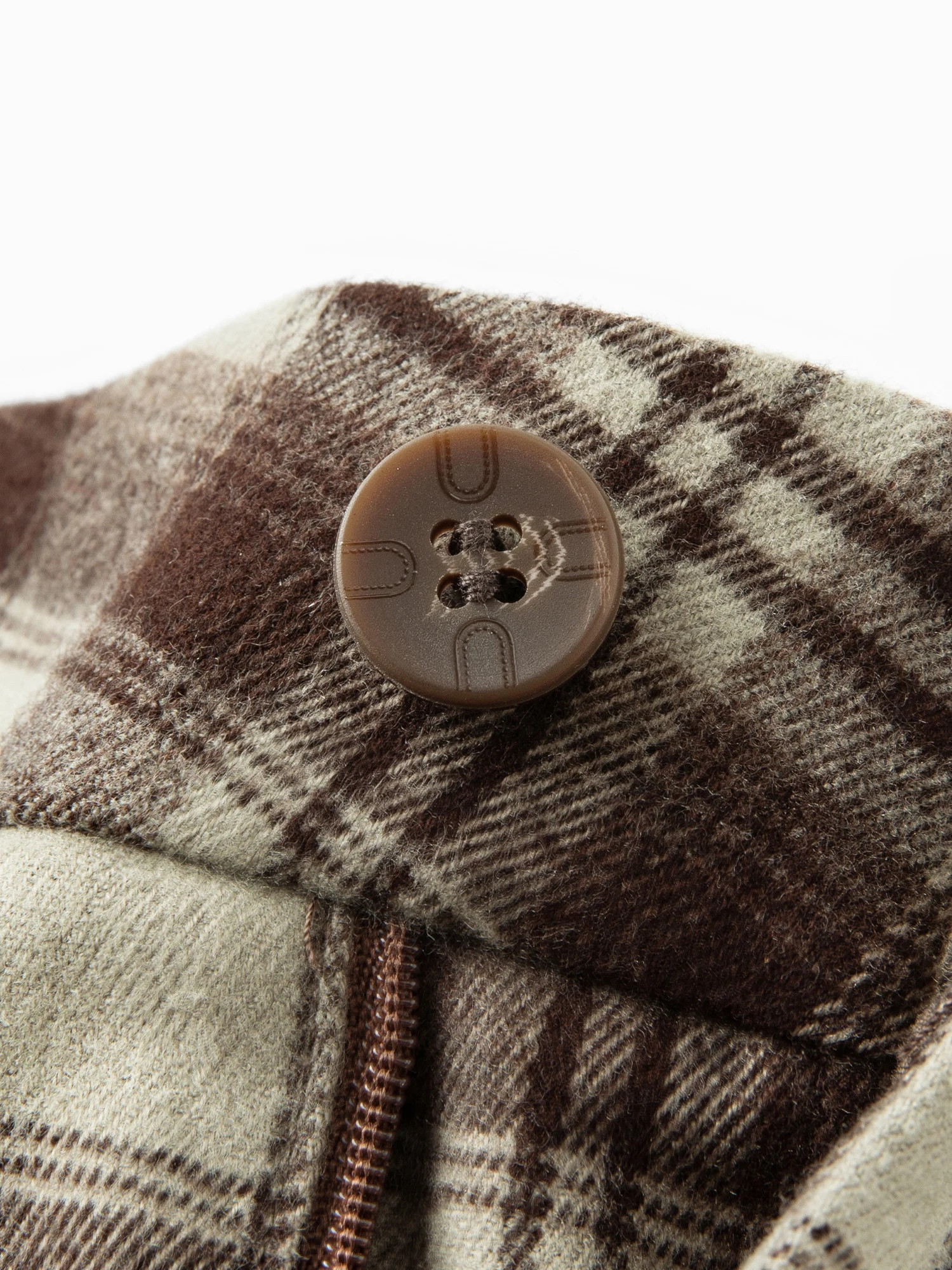 FSLE Neue Damen-Kaffee-Karohose mit hoher Taille, gebogenem Bein, lockerer Passform, lässige Hose, trendige, bequeme Hose, Streetwear – Detail 9
