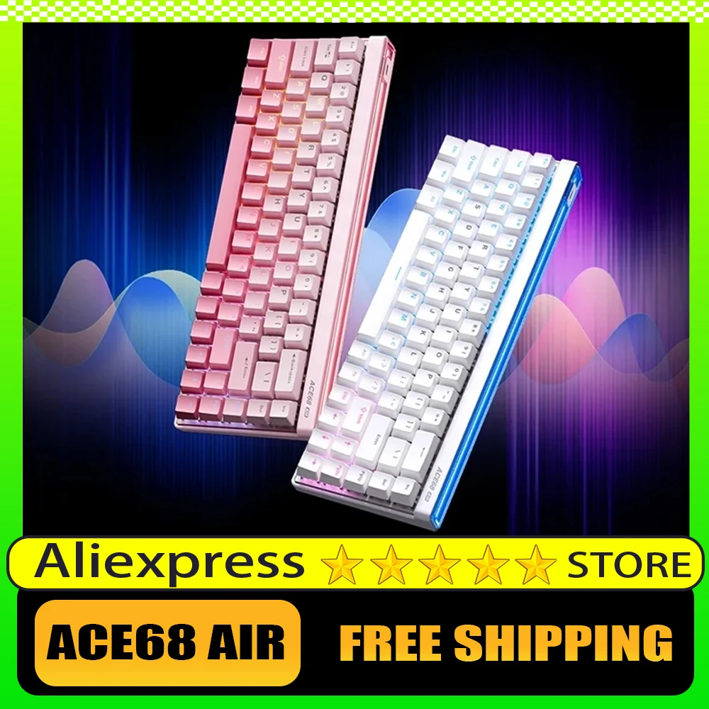 

Mchose Ace68 Air Gaming Keyboard Hall Effect 0.005mm Rapid Trigger 8K Polling Rate Dynamic RGB Light Box Magnetic ACE68HE Air