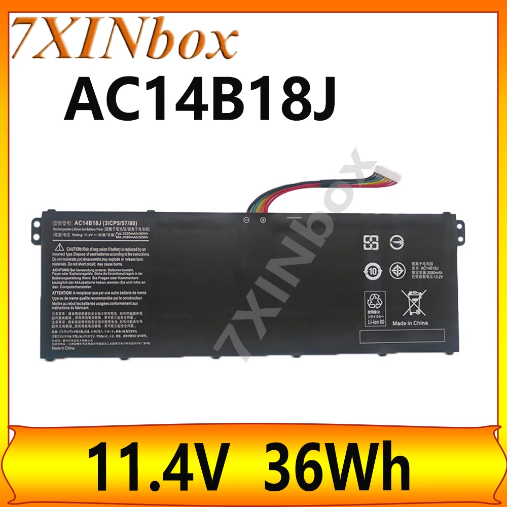 

7XINbox AC14B18J 11,4 В 36 Втч 3220 мАч Аккумулятор для ноутбука Acer Aspire E3-111 E3-112 E3-112M ES1-511 V3-111P C810 E3-721 B115-MP