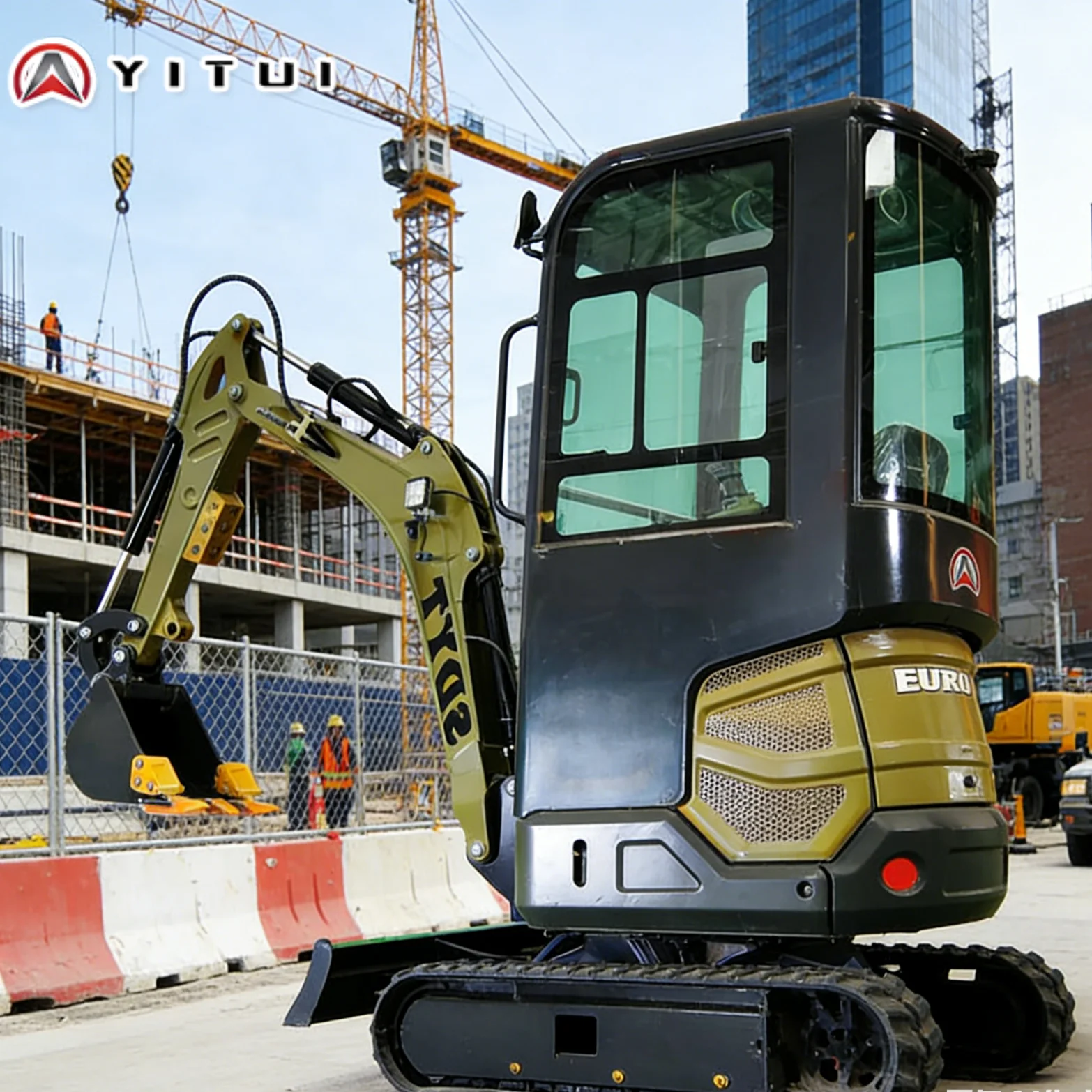 Lightweight Mini Crawler Excavator 2.0 Ton Compact Digger with cab for Small Construction Projects & Farm Work Customized