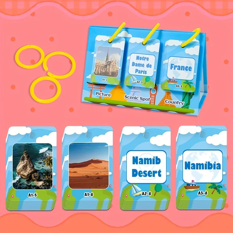 72 قطعة عبارة عن لعبة تكوين الكلمات تتضمن مجموعات بطاقات تعليمية للأطفال، ومجموعات تعلم الوجه على الوجهين، ولعبة تعليمية خاصة