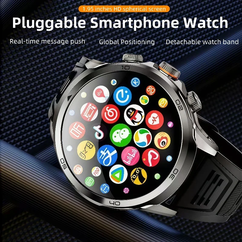 

H19 Smartwatch Men 1.95-inch Amoled Large Screen 190° Rotary Camera 720*720 Resolution GPS WIFI Android 4G Smart Watch Men Adult