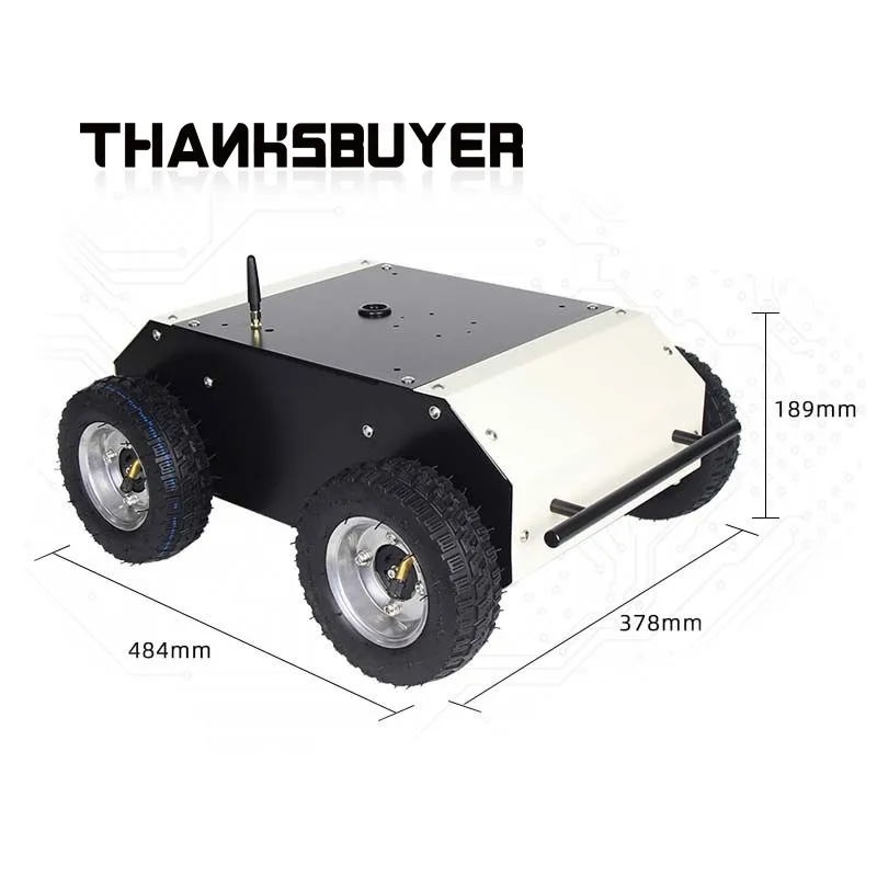 MiniUGV20C ROS ロボットシャーシ 4WD ロボットプラットフォーム（メカナムロードハニカムホイールバージョン、積載量30kg/20kg）