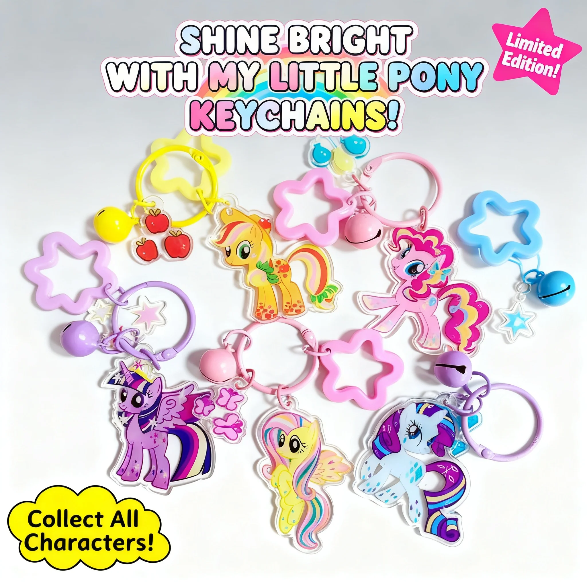 Llavero de Unicornio Kawaii de Anime, Anillo de Llaves de Moda para Niñas, Colgante para Mochila, Decoración para Bolsos, Juguetes, Regalo, Accesorios Lindos