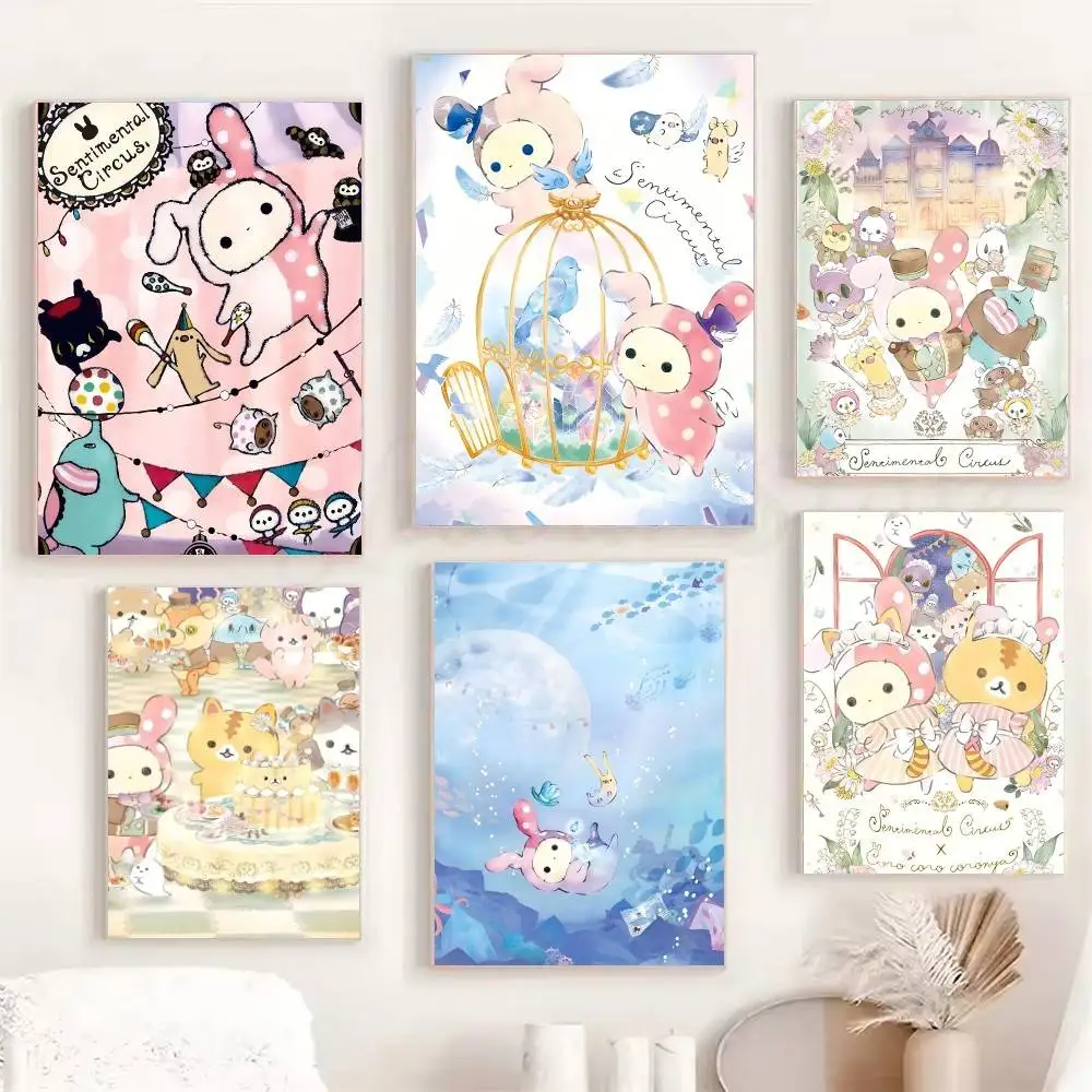 Cartoon S-Sentimental C-Circus Posters Fancy Wall Sticker for Living Room Bar Decoration Wall Decor