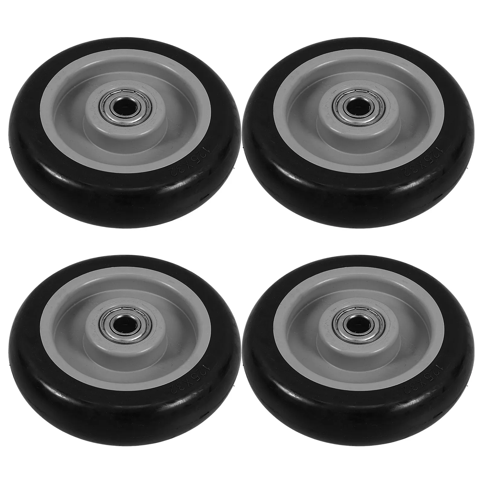 4Pcs Shopping Cart Wheels Replacement Universal 360 Degree Rotation Caster Wheels for Utility Grocery Laundry Trolley Smooth