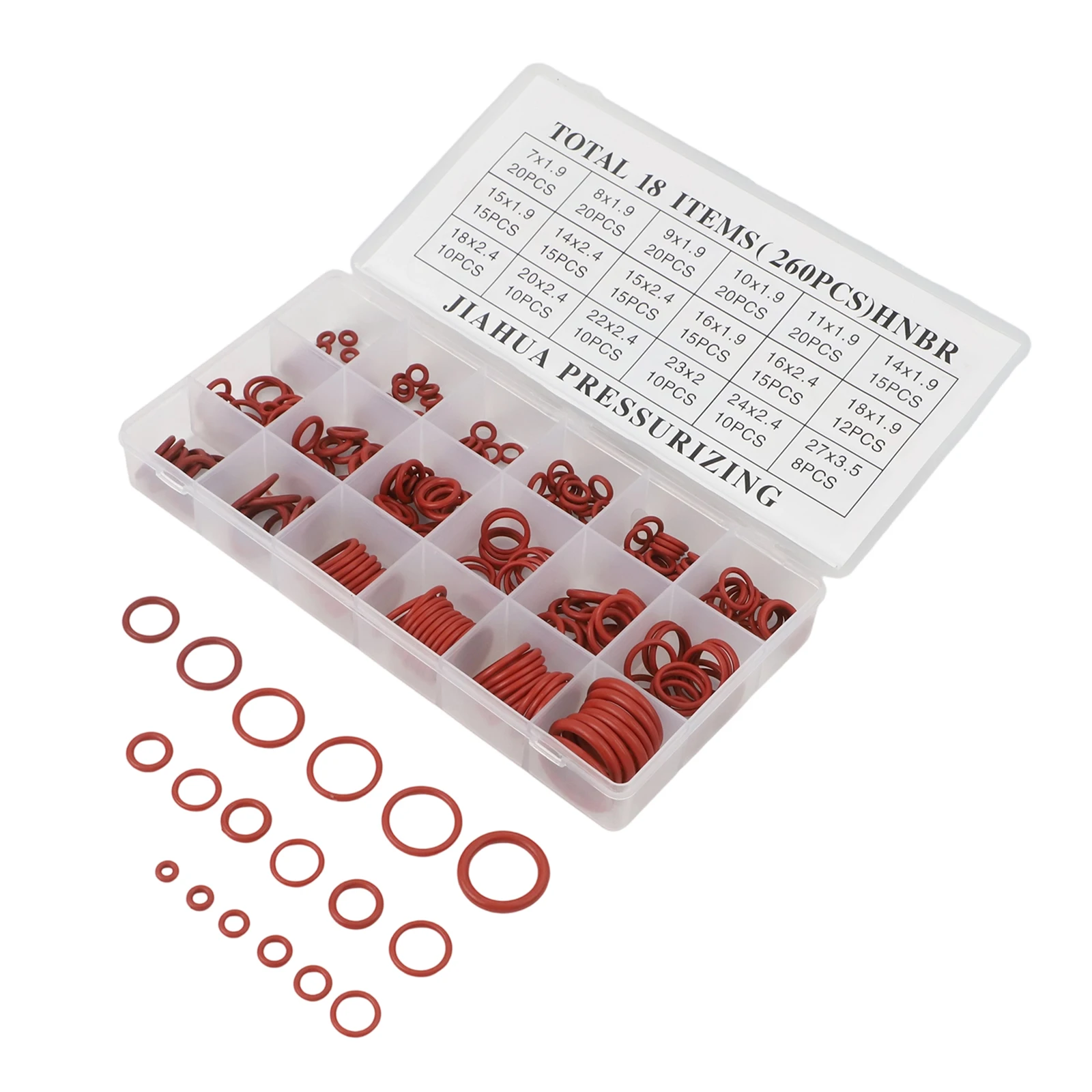 Auto Repair Shop AC Repair Seal Kit Gasket 20.5*14*4.5 18-compartment Organization Budget-friendly Maintenance