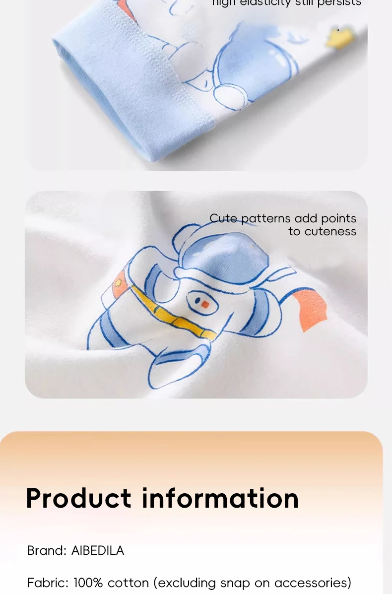 AIBEDIAL Baby-Pyjama-Set für Jungen, Herbst und Winter, langärmelig, hoch tailliertes Outfit, weicher Boden, Unterwäsche, zweiteilige Nachtwäsche für Kleinkinder – Detail 15