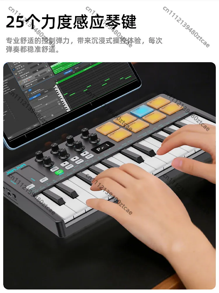 Portable Bluetooth Wireless MIDI Keyboard Controller For DJ Band Music Arranger Backing Track Production