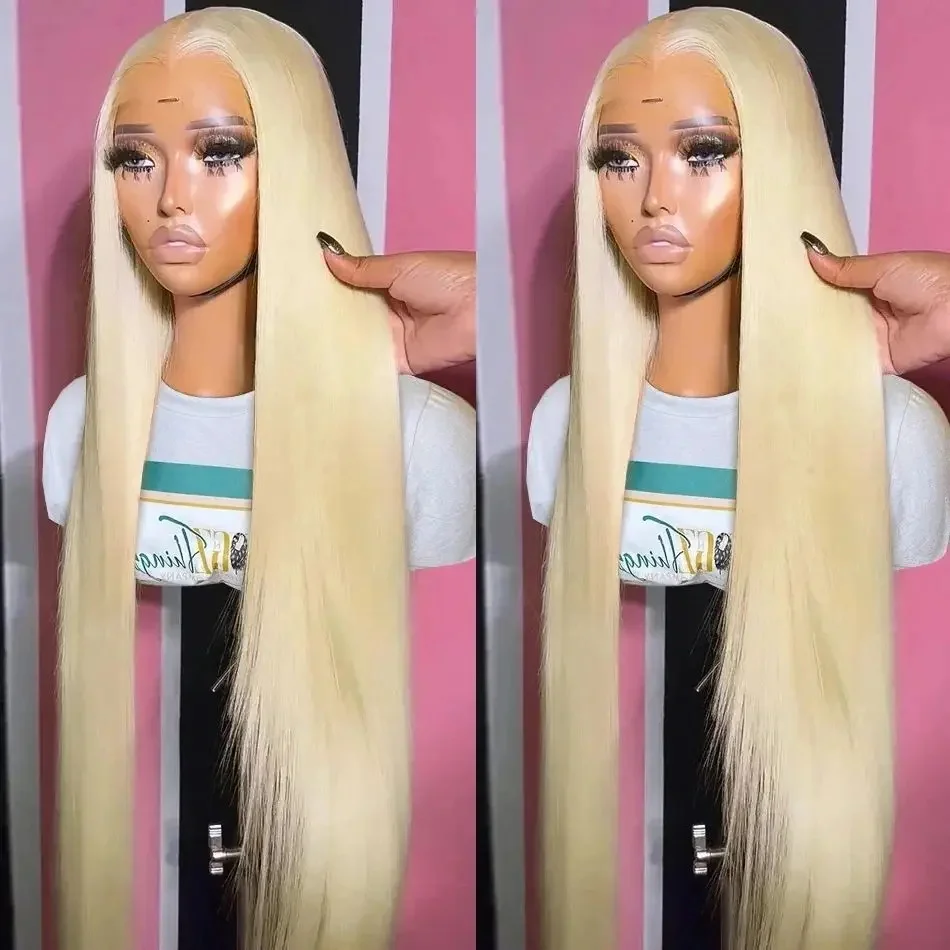 

220 Density 13x4 13x6 Straight 613 Honey Blonde Lace Front Human Hair Wig Brazilian Colored Lace Frontal Wigs For Black Women