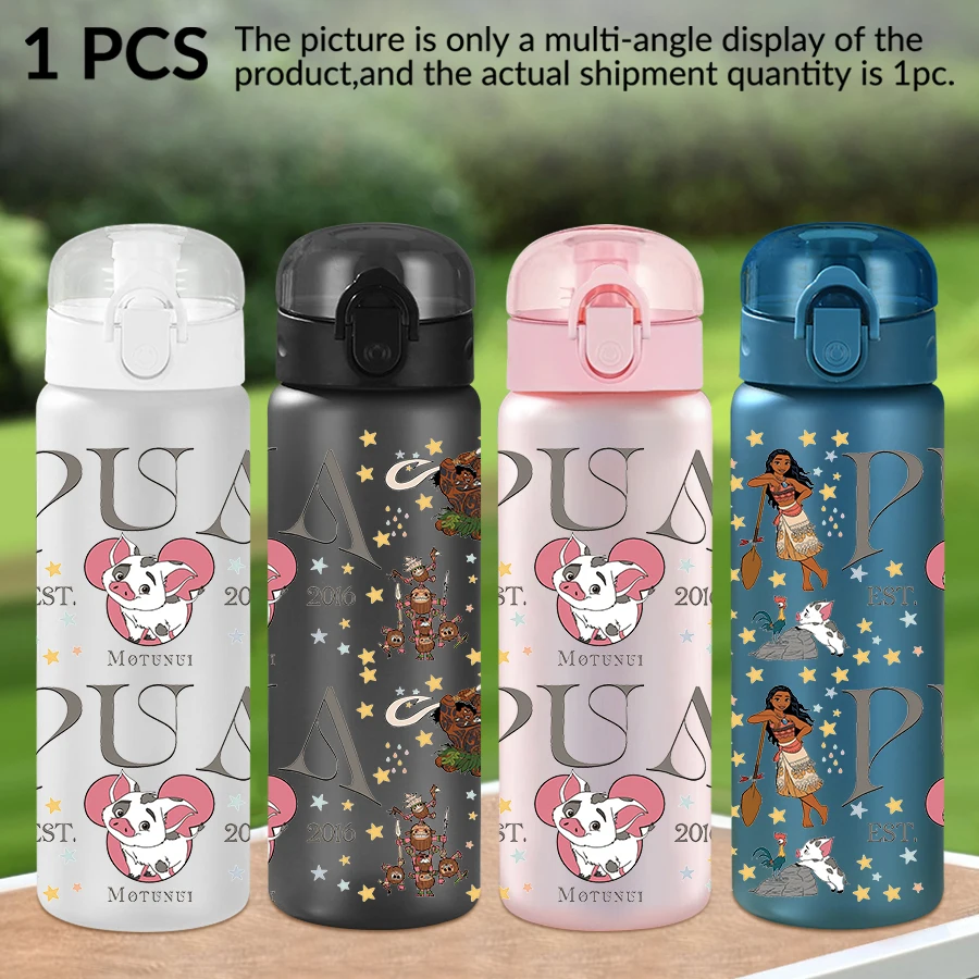 

1Pc Disney Moyana Mary Cat pattern 26oz plastic water bottle outdoor sports water cup birthday/homecoming gift