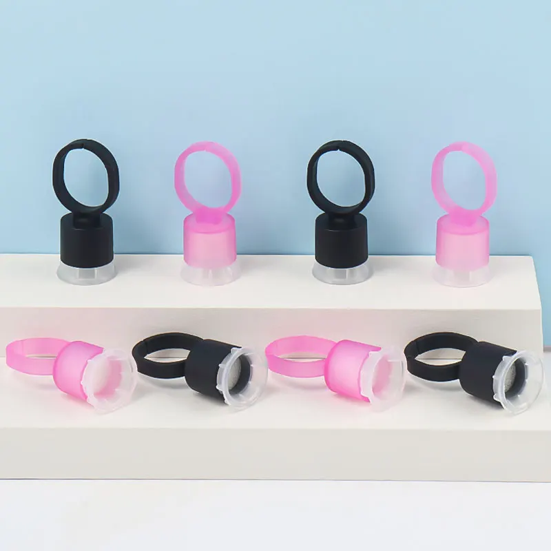 5/10pcs Tattoo Sponge Ink Cup Finger Ring Microblading Pigment Ink Holder Rings Sponge Cups PMU Tattoo Ink Cup Disposable