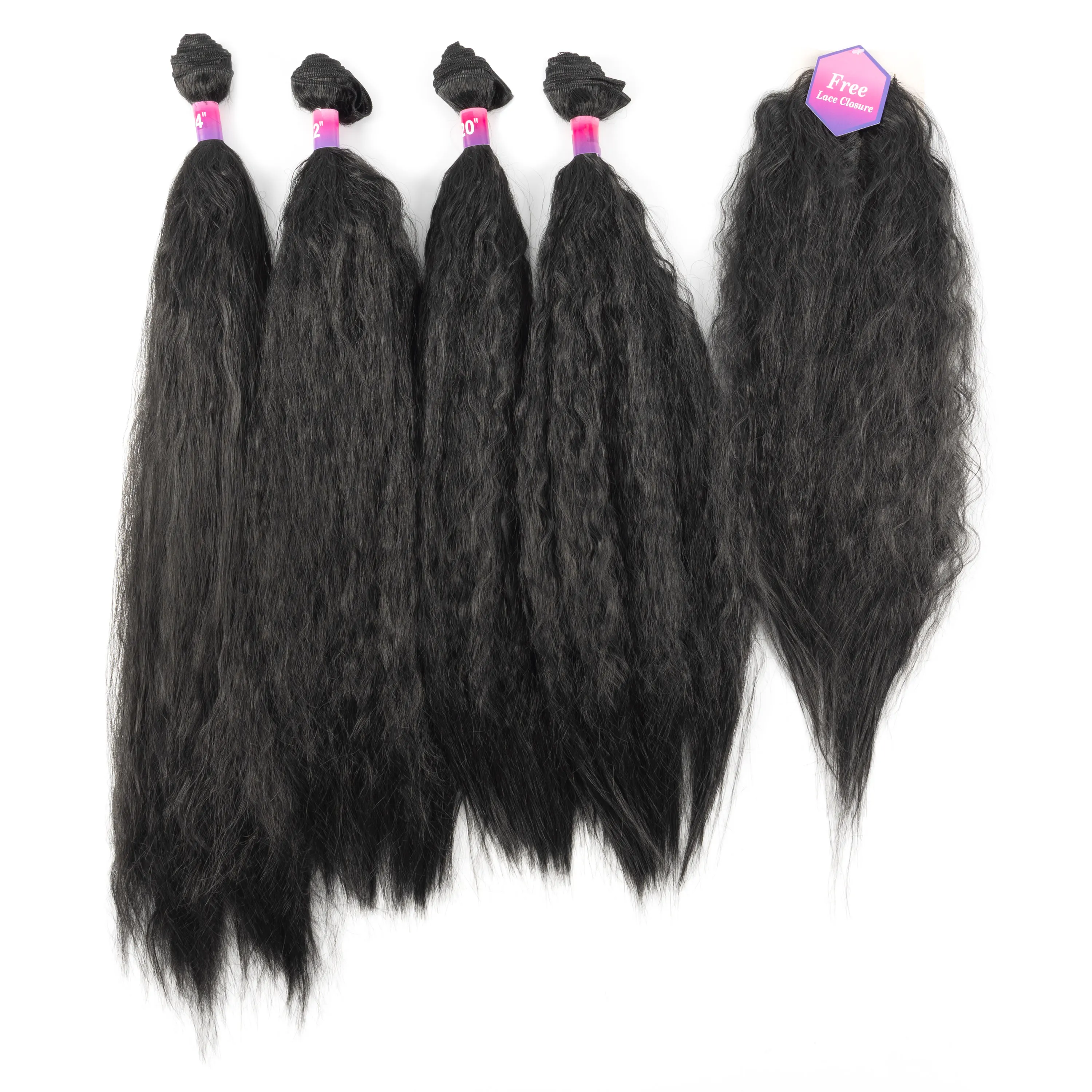 

Оптовая продажа # Синтетические волосы с кружевной застежкой, влажные и волнистые, 20-22-24 дюйма в упаковке