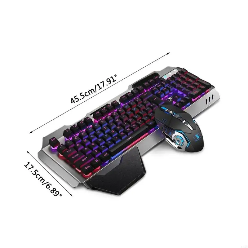 K32C 104-Key 2 Rechargeable Keypad RVB avec le clavier jeu réglable souris 2400dpi