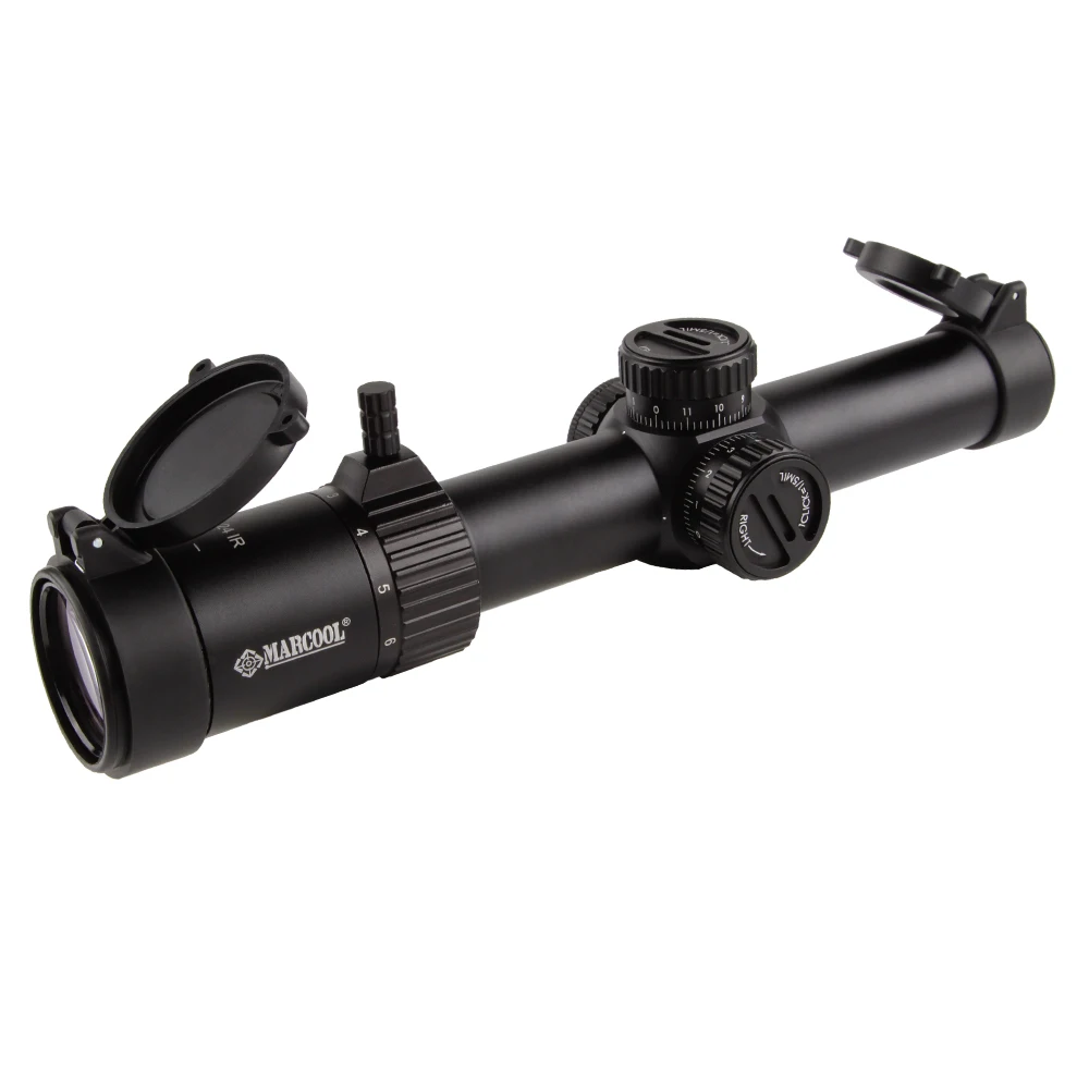 Imagem -04 - Marcool-tactical Compact Hunting Scope Vidro Ethched Retículo Iluminado Red Dot Riflescope à Prova de Choque 16x24 ir 30 mm Tube