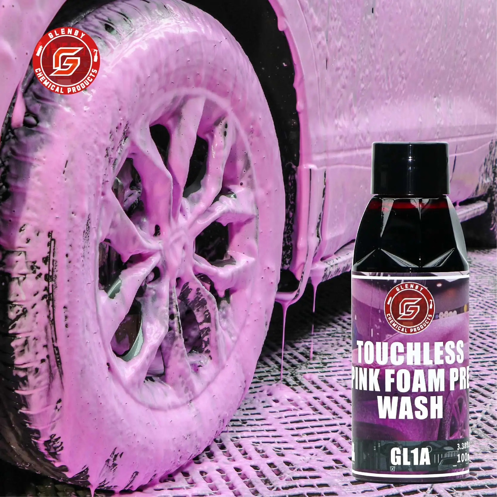 GL1A Glenby Prewash pink foam shampoo Auto Cleaning Foam Auto Cleaner For Station Car Detailing Chemical Cleaner Wash Shampoo image 4