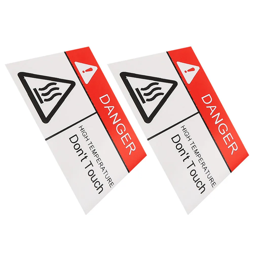 

2Pcs Caution Hot Surface Stickers High Temperature Warning Labels Strong Adhesive Safety Signs for Equipment Radiators Do Not