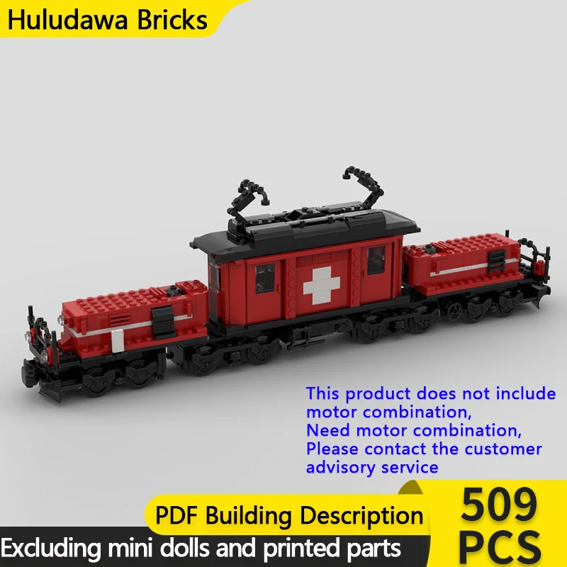 

City Car Model MOC Building Bricks Europe Retro Steam Locomotive Modular Technology Gifts Holiday Assemble Children Toys Suit