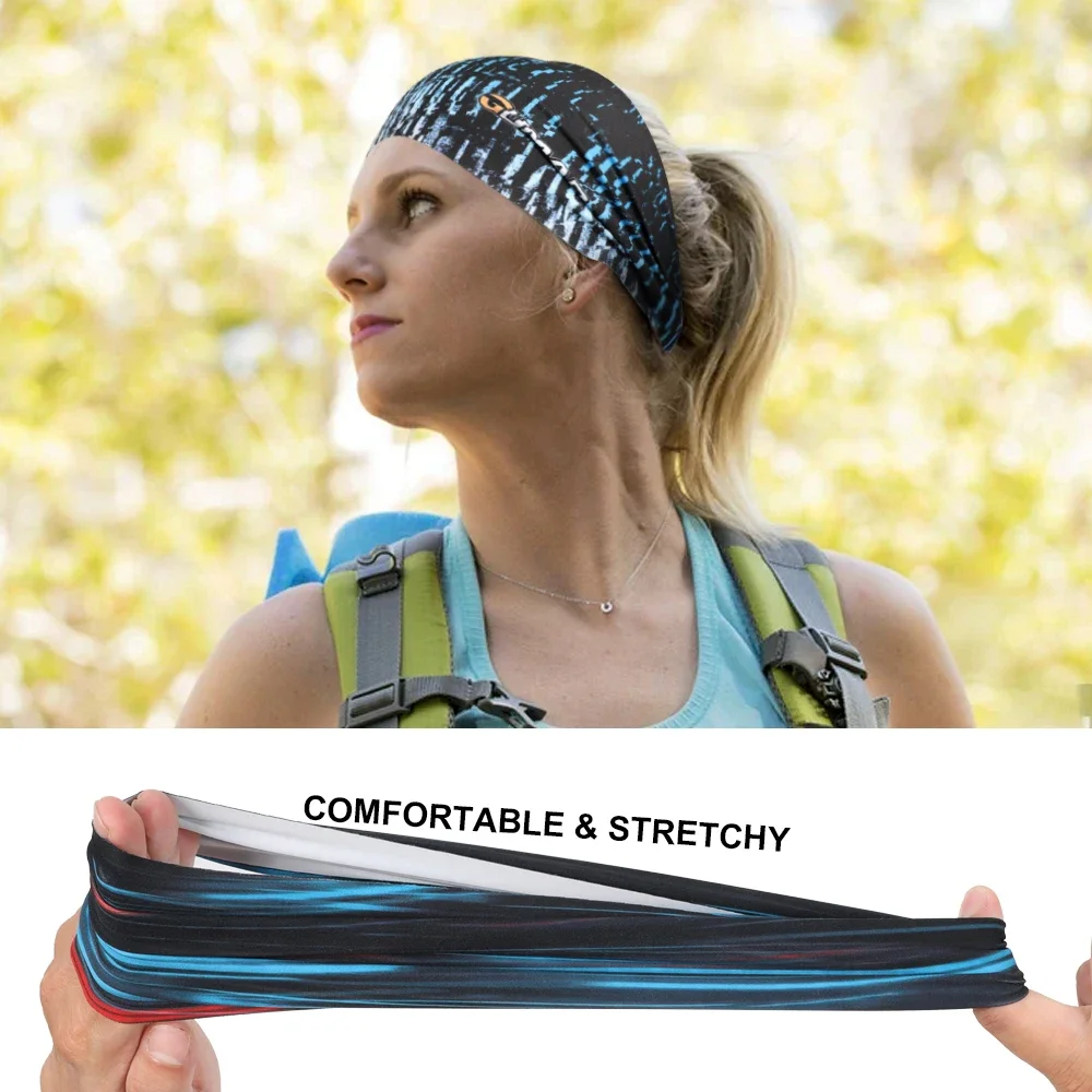 2 PCS Sport Elastic Headband Bicycle Tennis Sweatband Yoga Gym HeadHair Basketball Volleyball Cycling Running Bandage Men Women