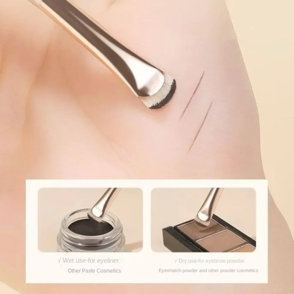 แปรงแต่งหน้าแบบโค้งใหม่ แปรงแต่งหน้าขนาดเล็กบางเฉียบ แปรงเขียนขอบตาคม แปรงแต่งตา เครื่องมือแต่งหน้าสำหรับดวงตา