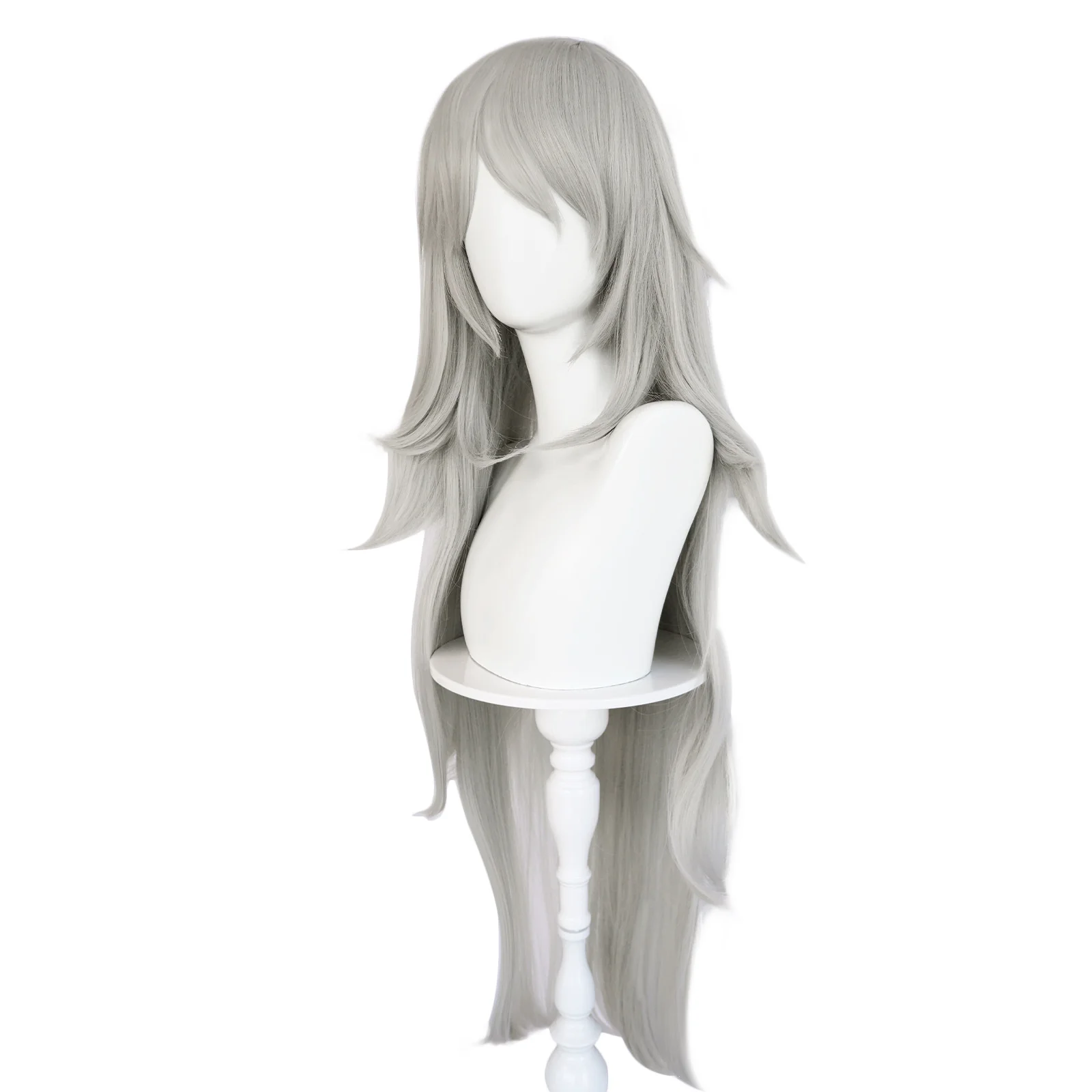 Anime Emily Seraphim parrucche Cosplay lungo grigio resistente al calore capelli sintetici festa di Halloween gioco di ruolo puntelli Costume di carnevale