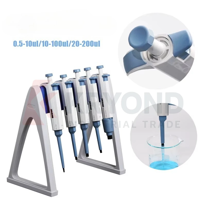 Laboratory Pipette Economic Micropipette Single Channel Adjustable Volume Mechanical Pipettor Pipet 05 To 200ul