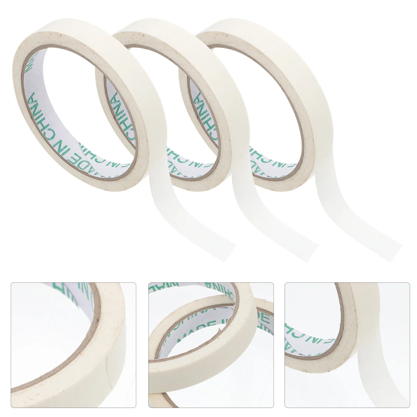 10Pcs Crepe Paper Masking Tapes Durable for Electronics and Home Walls Protection Masking Tape White Single Side Tape