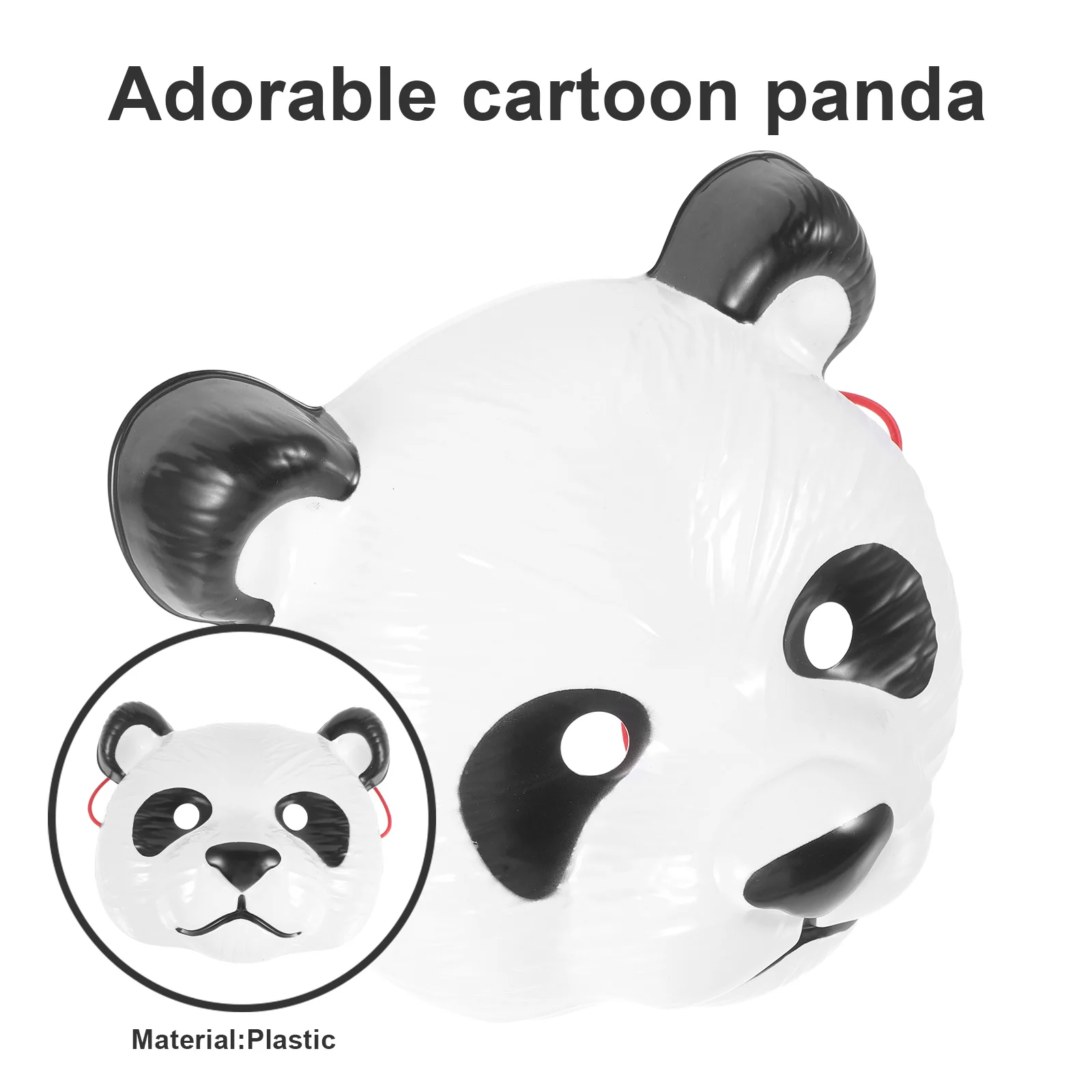 

Panda Mask Paper Material Sturdy Comfortable Animal Mask Party Cosplay Halloween Carnival Masquerade Accessory