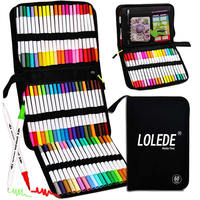 LOLEDE 60 Color Double Head Markers Tip Art Supplies Drawing Brush Pen Colors Set Stationery Pens Pencils Writing Office School