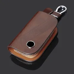 Funda de cuero para llave de coche, organizador de billetera para llave Universal, logotipo personalizado General, accesorios para llavero